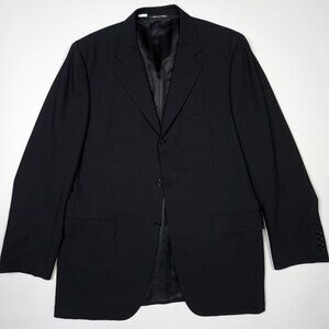 Canali Proposta Natural Comfort 100% Wool 3 Button Sport Coat Luxury Black 44L